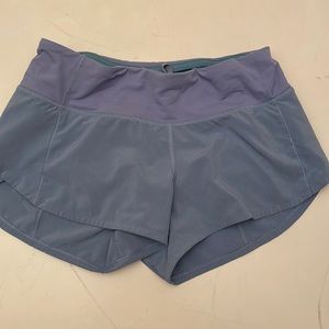 Light Blue Lululemon Speed Up Shorts Low Rise 2.5 Inch